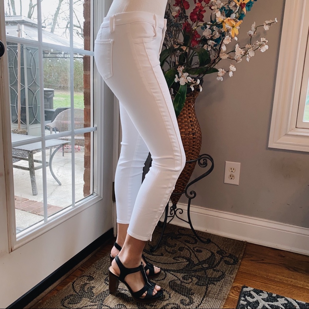 J BRAND WHITE MID RISE UTILITY PANTS - Picture 1 of 8